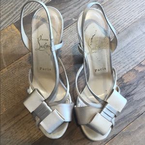 Christian Louboutin satin heels